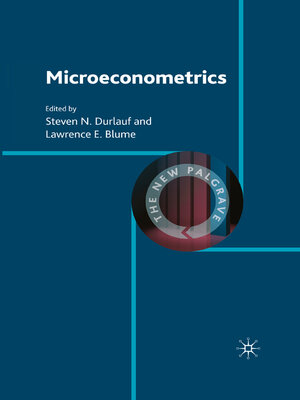 cover image of Microeconometrics